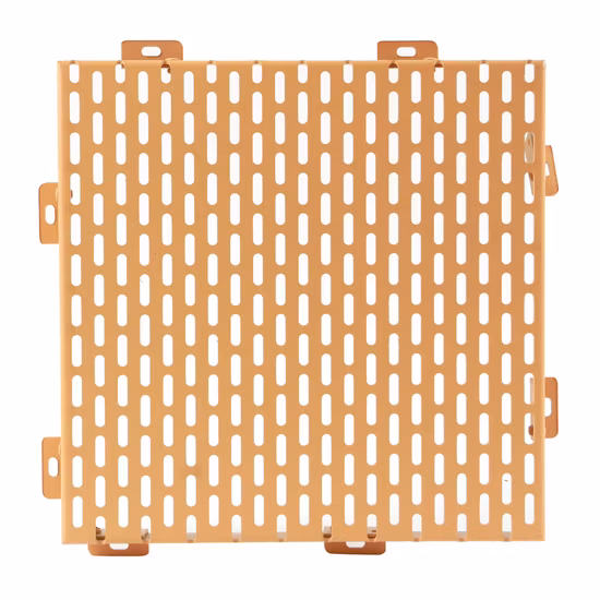 Placa de perfil de fachada de parede de cortina de material de revestimento de edifício de shopping esculpido em alumínio painel perfurado de terceirização